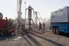 Fracking under way in Texas